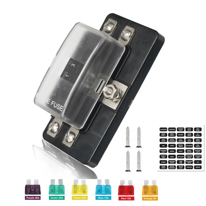 100A 4 Way Blade Bolt Terminal Fuse Box for Automotive Car fuse box 12V blade fuse holder