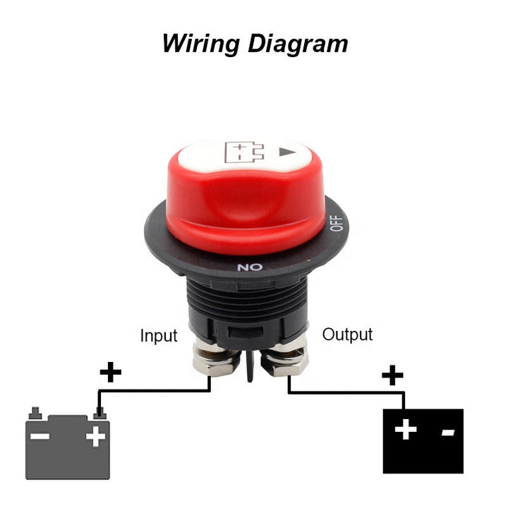 100A Battery Isolator Switch Disconnect Power Cut Off Kill For Car Boat RV Truck