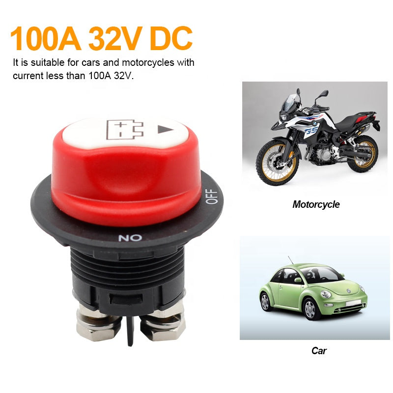 100A Battery Isolator Switch Disconnect Power Cut Off Kill For Car Boat RV Truck