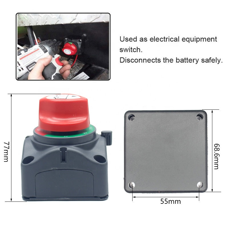 12- 48V marine boat car bus main heavy duty dual battery isolator disconnect switch