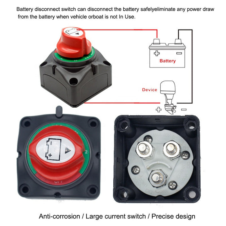 12- 48V marine boat car bus main heavy duty dual battery isolator disconnect switch