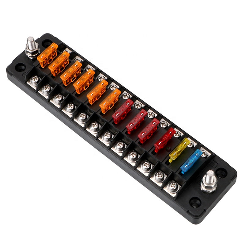 12-Way Hyflex Protection Circuit Blade Fuses Car Fuse Box Holder Block