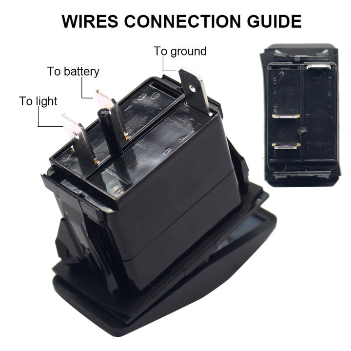 12V Rocker swtich CAR DC Switch 10A On Off DPDT 3 PIN LED Light Bar Illuminated Laser carving pattern switch