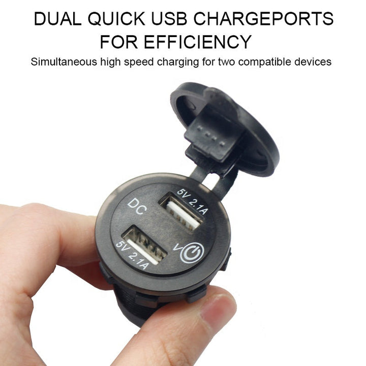 12V USB Outlet, AlfredDireck Dual Quick Charge 3.0 USB Car Charger