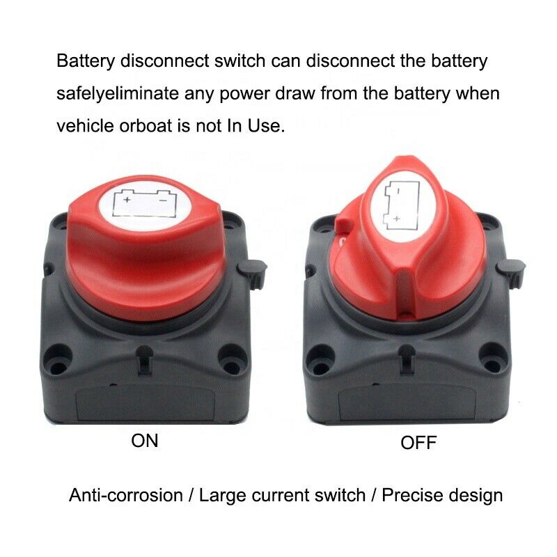 12v 48v 250Amp Dual Battery Isolator main Kill Cut Off On/Off Switch