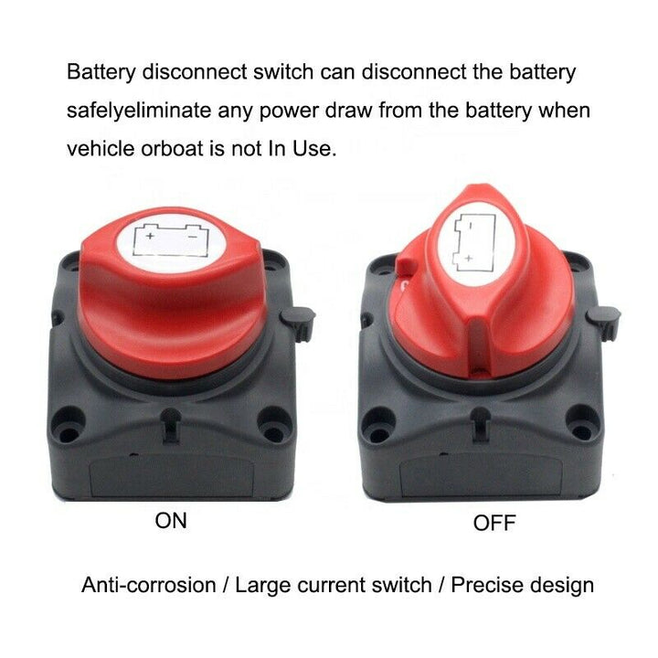 12v 48v 250Amp Dual Battery Isolator main Kill Cut Off On/Off Switch