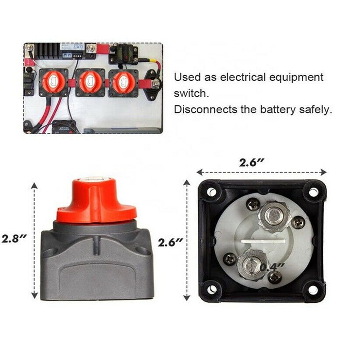 12v 48v 250Amp Dual Battery Isolator main Kill Cut Off On/Off Switch