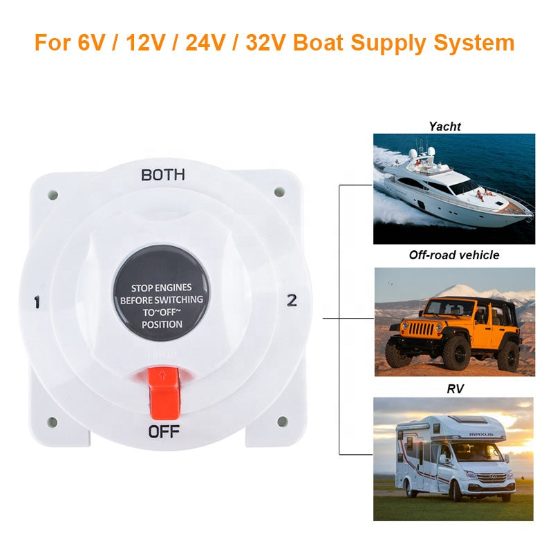 12v DC Caravan Yacht Rv Marine 3 position rotary switchBattery Selector Switch