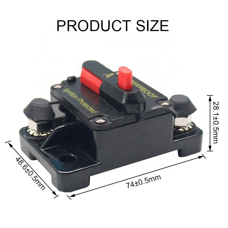 200A 12-48VDC Circuit Breaker Surface Mount Battery Overload Protector GCA-200A