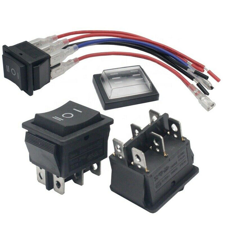 Welding Machine, Marine Rocker Switch 16A 125/250VAC On-Off DPDT 6 Pin High Current (Max Current 20A)