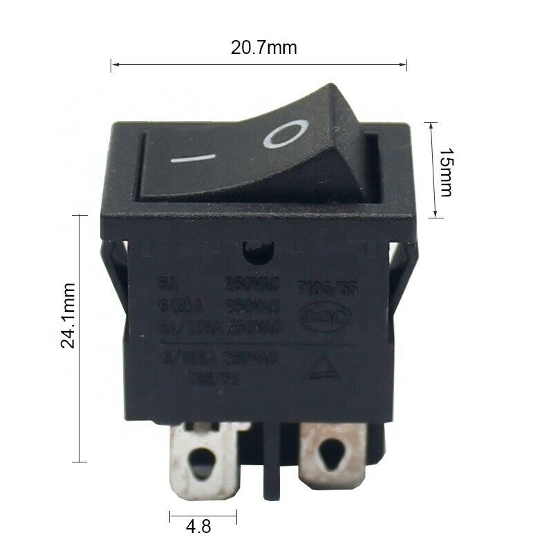 21*15mm large current16A/250V (VDE) 21A/125V(UL) push button switch square R9D8