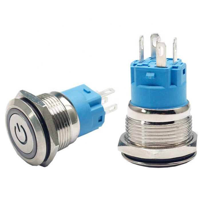 22mmwaterproof automotive LED metal push button switch