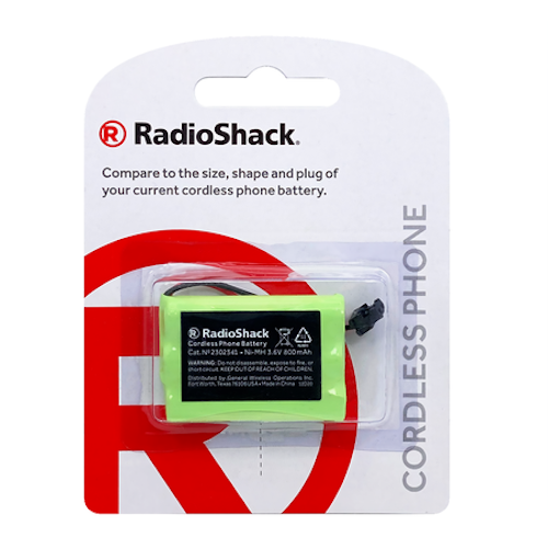 RadioShack 3.6V/800mAh Ni-MH Cordless Phone Battery - Catalog No. 2302341