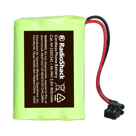 RadioShack 3.6V/800mAh Ni-MH Cordless Phone Battery - Catalog No. 2302341