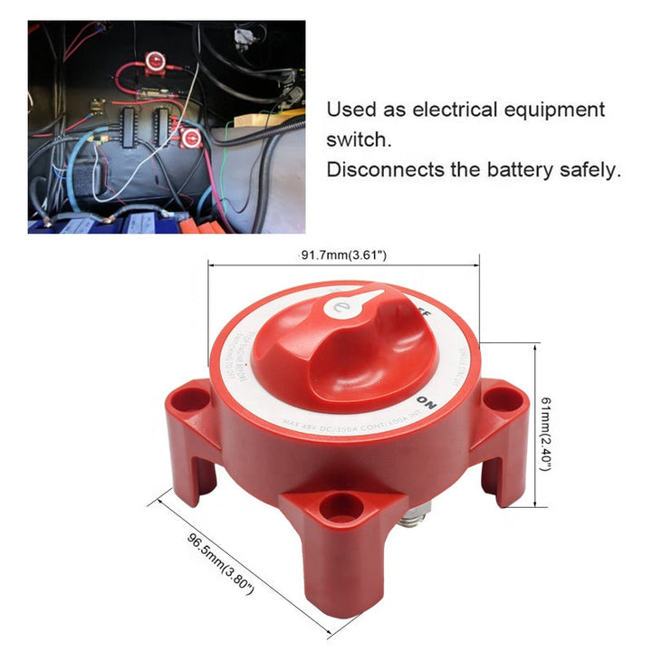 2 Position 32V 350 Amp E-Series 9003e Ignition Protected Marine Boat Dual Battery Isolating switches