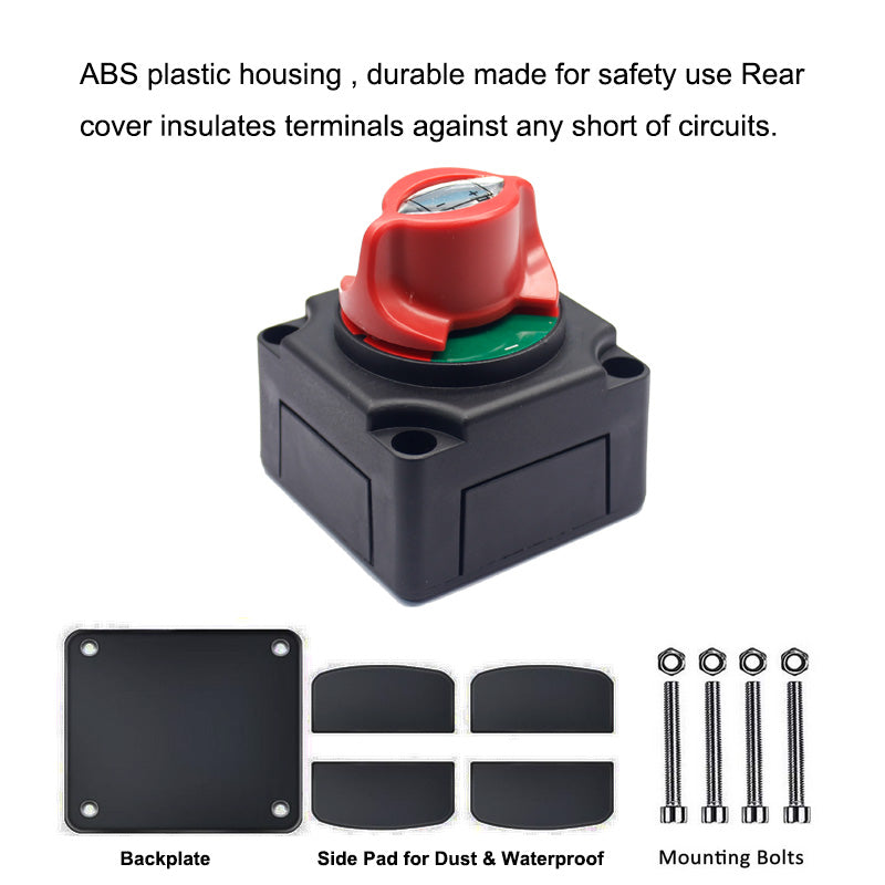 300A rotary Caravan Yacht Operation ON-OFF Light Disconnect Marine Battery Cut Off Isolator Switch