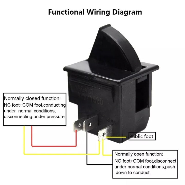 Refrigerator Door Light Switch HC-050K.4-Blk