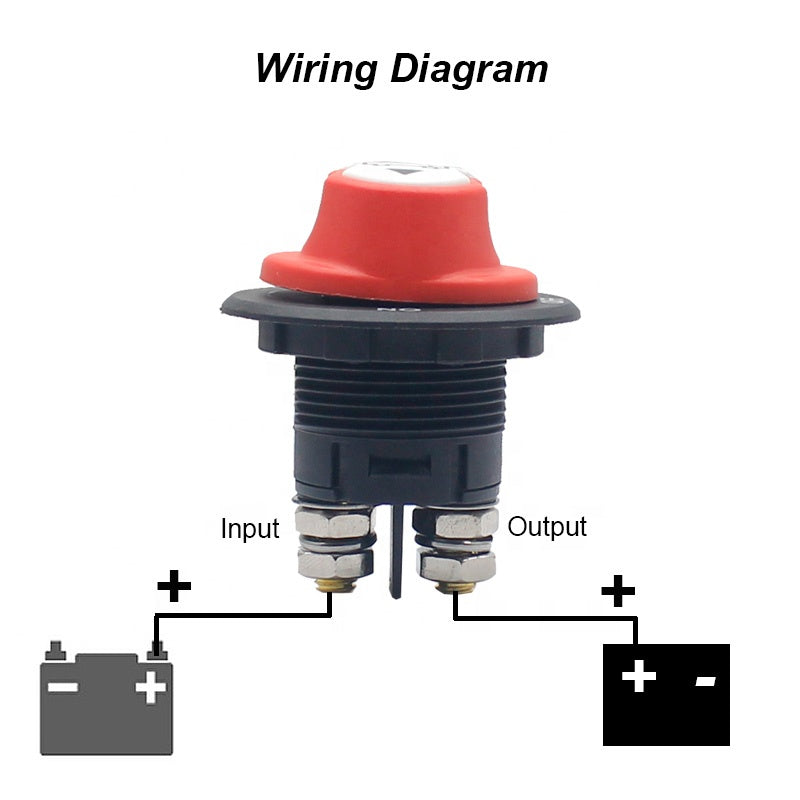 50A Truck Bus Marine Battery Main Disconnect Cut Off Auto Battery Isolator Switch