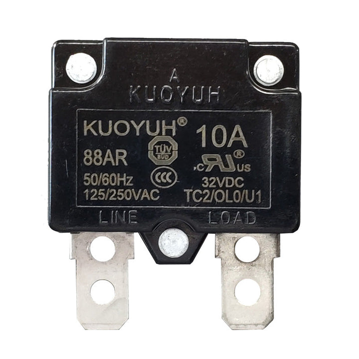 KUOYUH 10 Amp 88AR Series Quick Connect Terminals Automatic-Reset Thermal Circuit Breaker