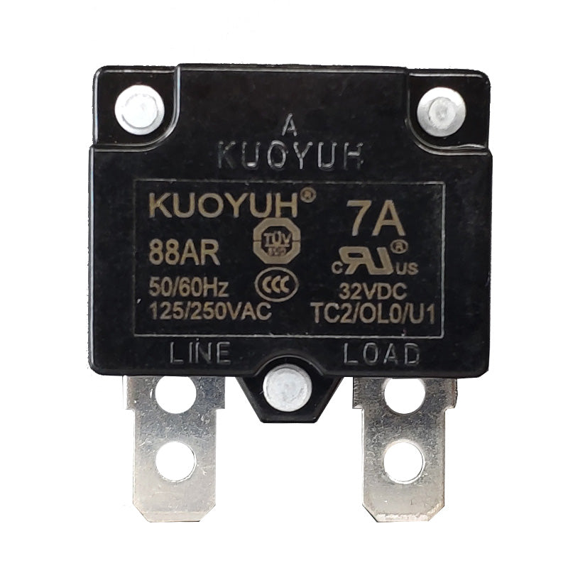 KUOYUH 7 Amp 88AR Series Quick Connect Terminals Automatic-Reset Thermal Circuit Breaker