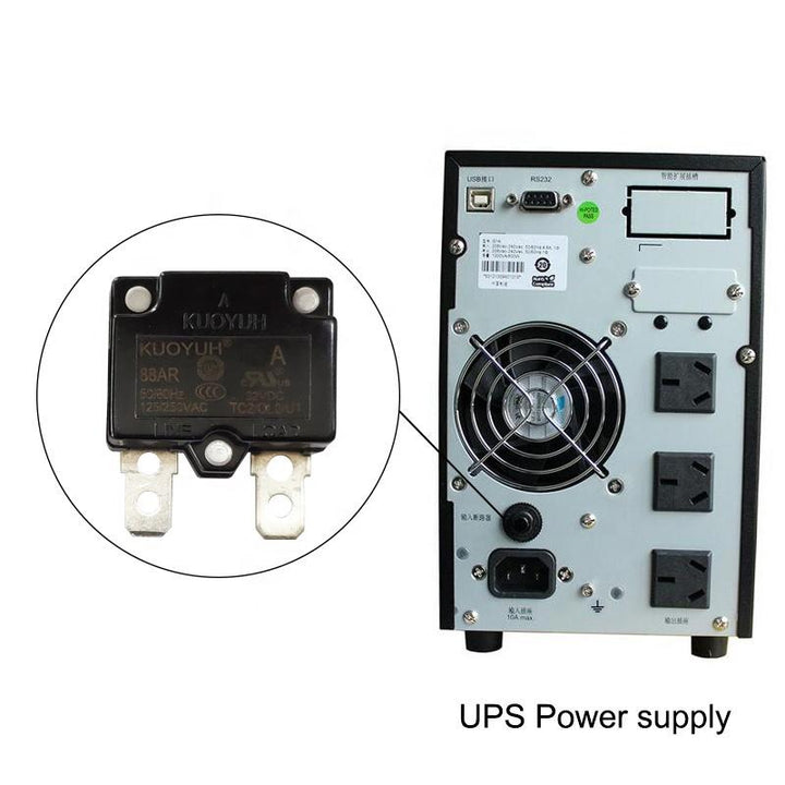 KUOYUH 15 Amp 88AR Series Quick Connect Terminals Automatic-Reset Thermal Circuit Breaker