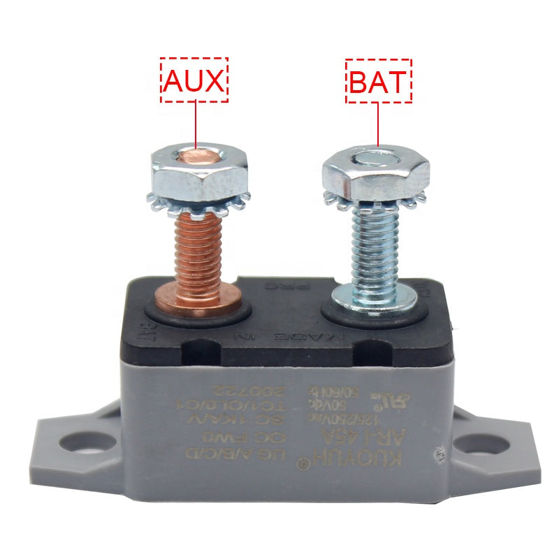 KUOYUH 45 Amp 12 - 24 VDC AR Automatic-Reset Circuit Breaker