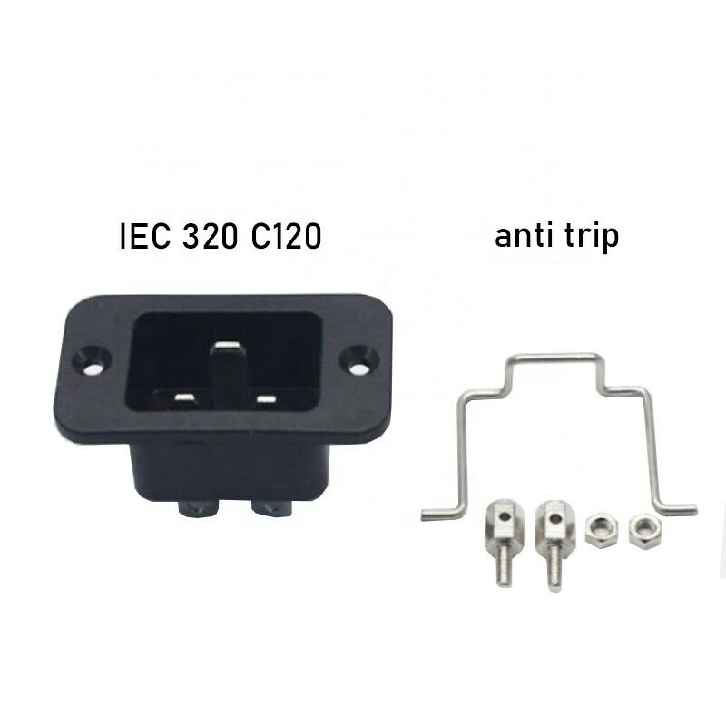 CE Approval C20 3 Pins 16A 250VAC Screw On IEC Inlet Plug Power Connector BS-C20