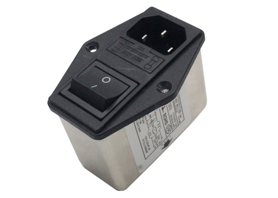 EMI double fuse holder filter with rocker switch and socket CW2C-10A-T(F2)