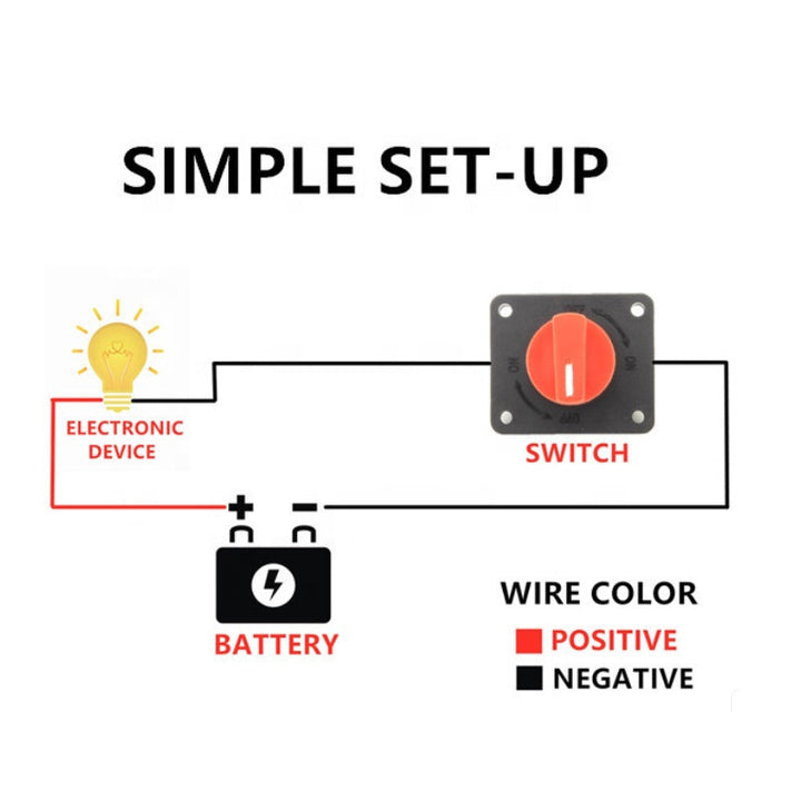 Car Boat Marine Van Truck Rv Caravan 300A Rotary Battery Disconnect Isolator Power Kill Cut Off Switch