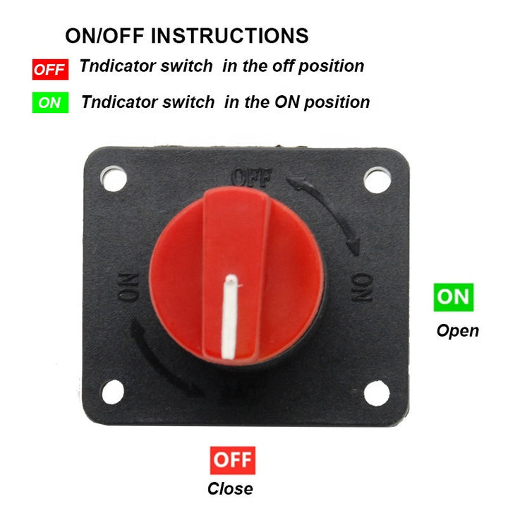 Car Boat Marine Van Truck Rv Caravan 300A Rotary Battery Disconnect Isolator Power Kill Cut Off Switch