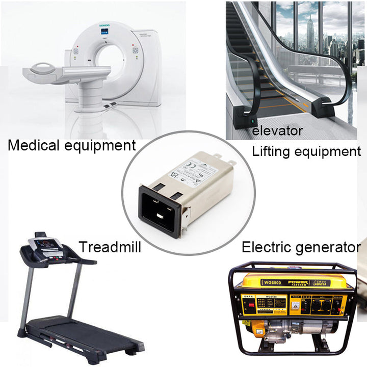 Electrical Buddy IEC 320 C20 Male Socket Panel Mount Power Line EMI Filter