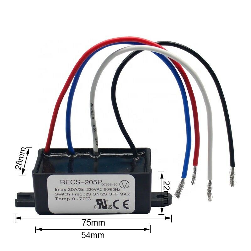 Electronic Centrifugal Switch for Capacitor Motor Start and Run RECS-205P