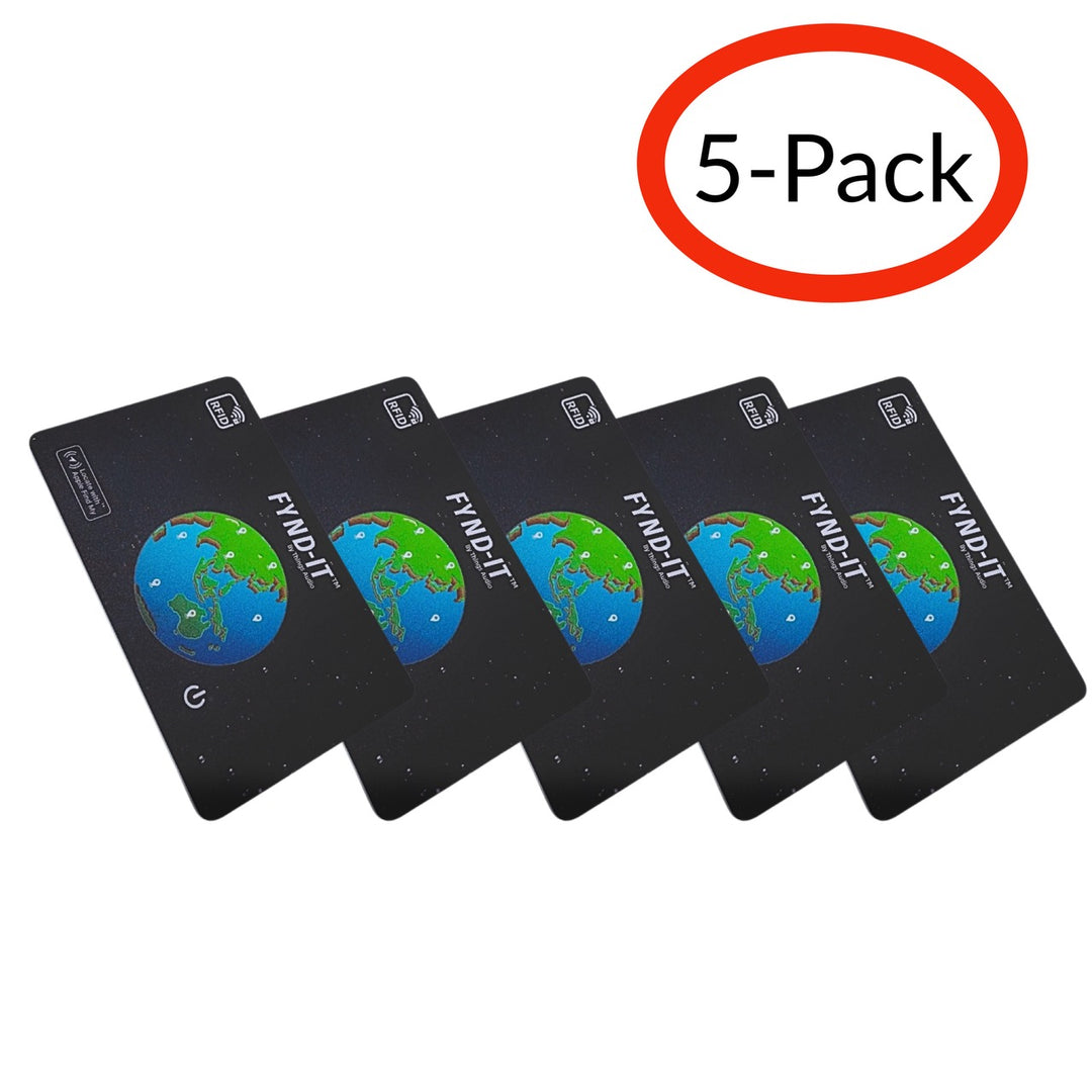 FYND-IT SmartCard and RFID Blocking by Things Audio Locate with Apple Find My (5-Pack)