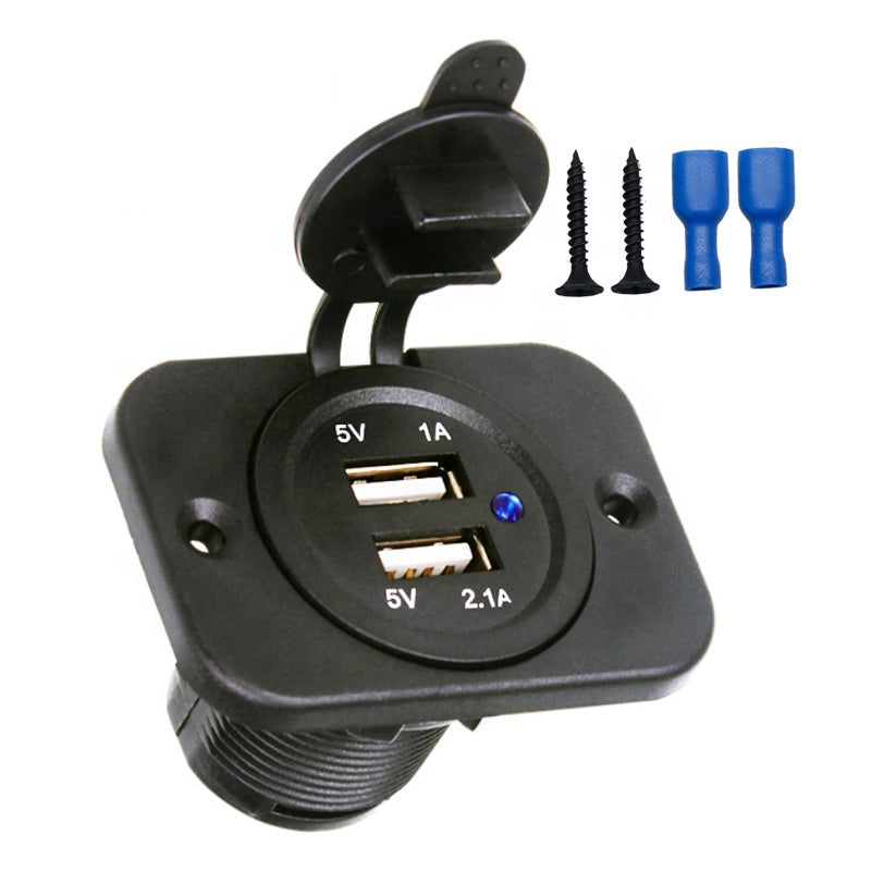 New 4.2A dual usb charger socket adapter for car, boat, and bus