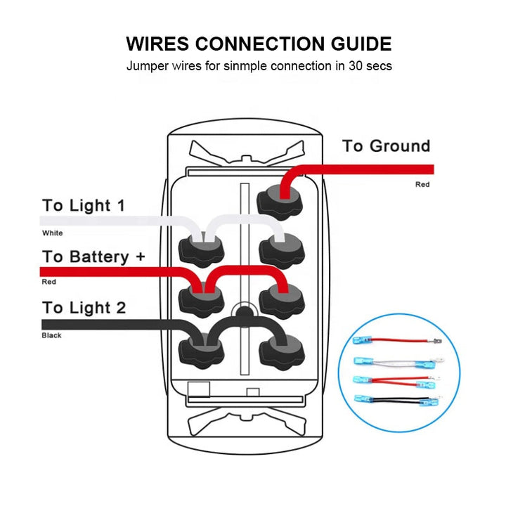 ON/Off/ON Blue LED Light 12V 24V 10A 7 Pin for Automotive Cars Vehicles Marine Boats Trucks Waterproof Toggle Rocker Switch