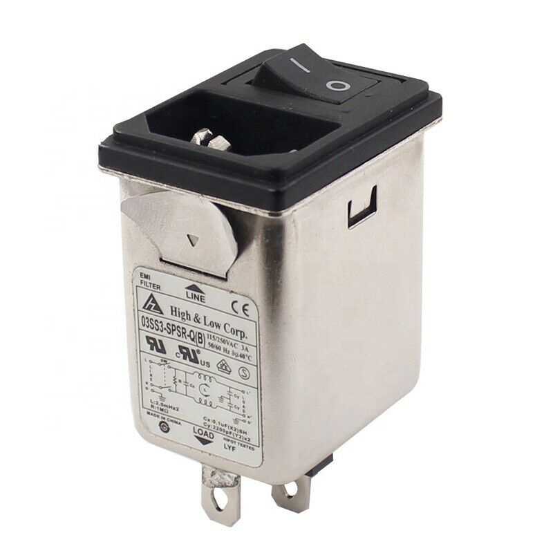 POWER ENTRY MODULE EMI filter IEC 320 C14 SOCKET With DPST 03SS3-SPSR-Q(B)