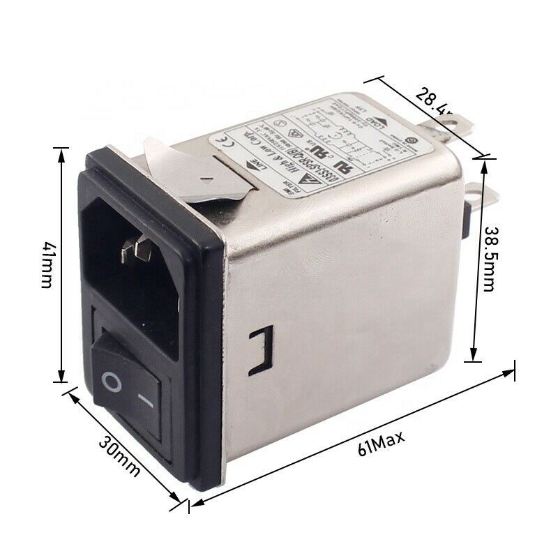 POWER ENTRY MODULE EMI filter IEC 320 C14 SOCKET With DPST 03SS3-SPSR-Q(B)