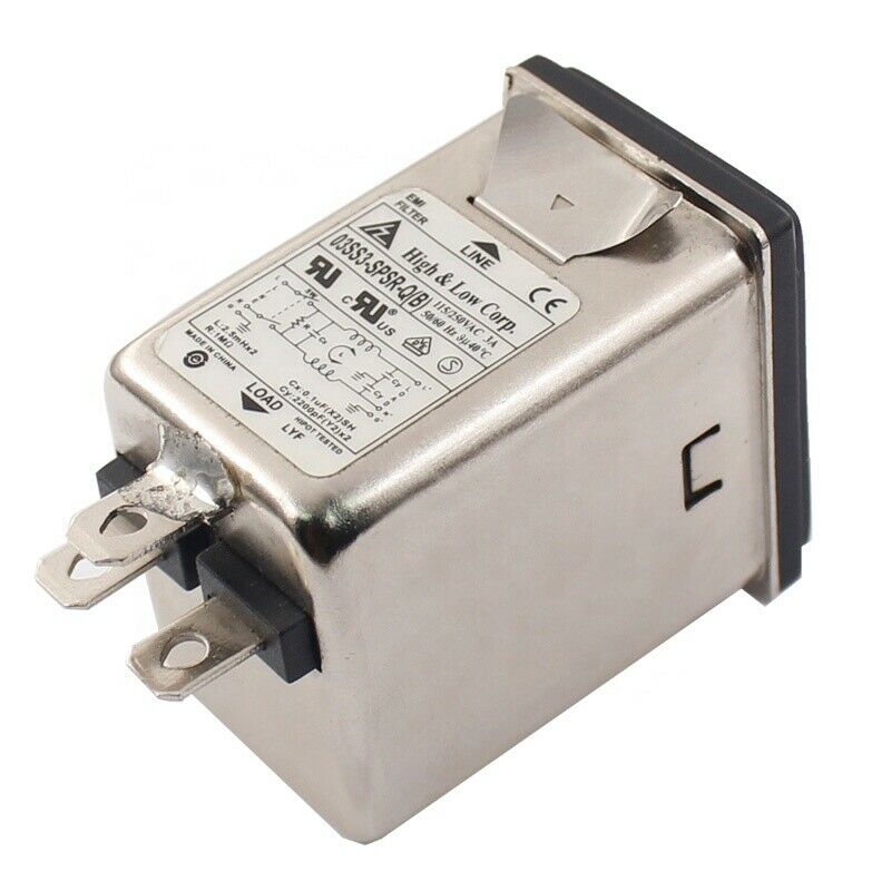 POWER ENTRY MODULE EMI filter IEC 320 C14 SOCKET With DPST 03SS3-SPSR-Q(B)
