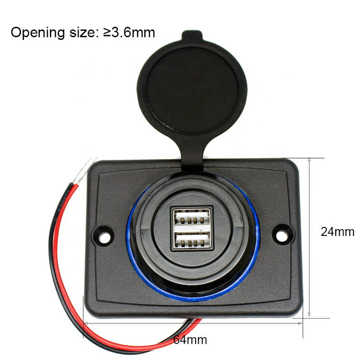 Panel Mount Dual 3.1A Massage Chair Marine Boat Car Bus Seat USB Charging Port Bus USB Charger