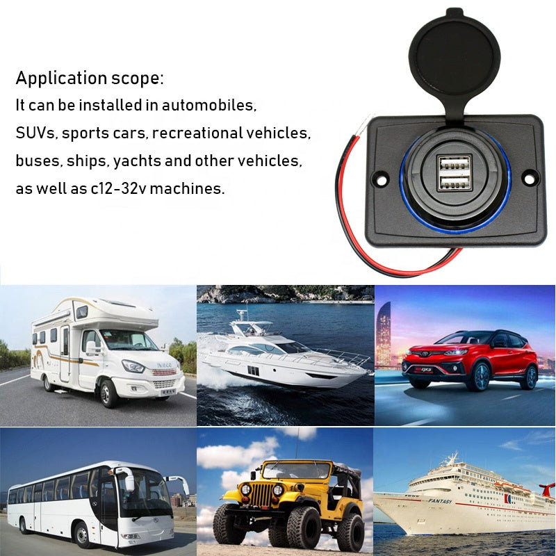 Panel Mount Dual 3.1A Massage Chair Marine Boat Car Bus Seat USB Charging Port Bus USB Charger