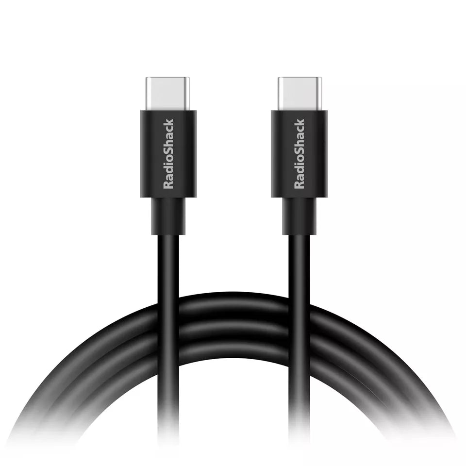 RadioShack USB-C to USB-C Charge and Sync Cable 3FT (Retail Packaging)