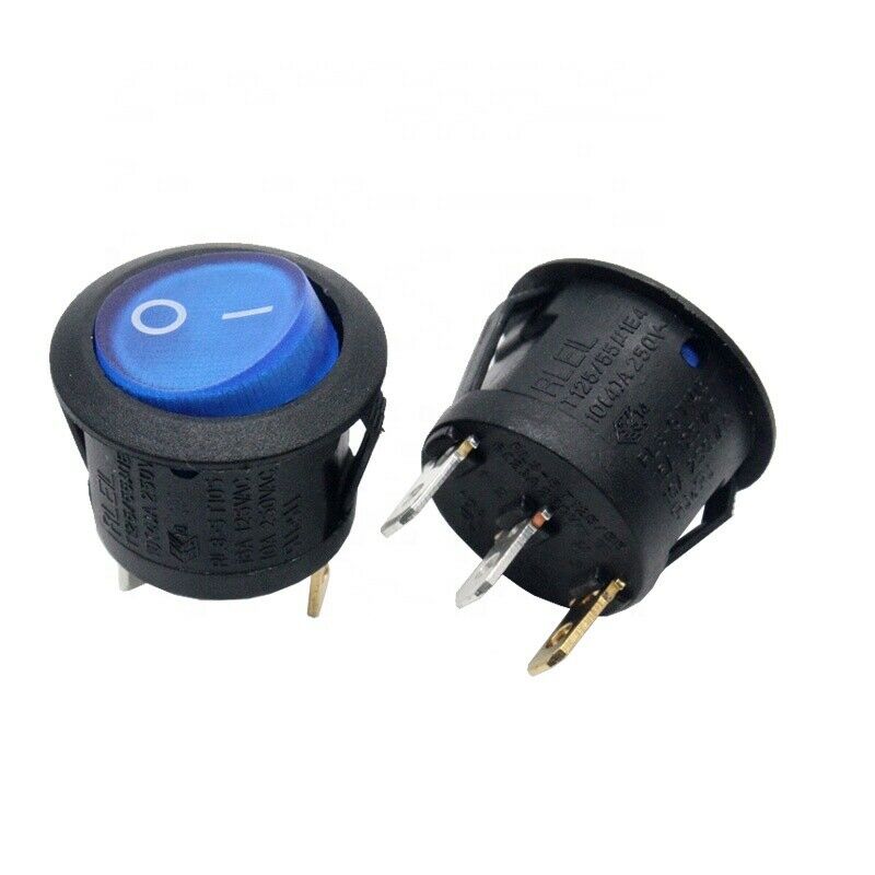 Round rocker switch with red lamp RLEIL power switch RL3-5T105