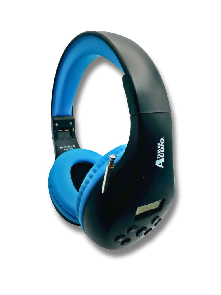 FM Radio Headphones (Black & Blue)