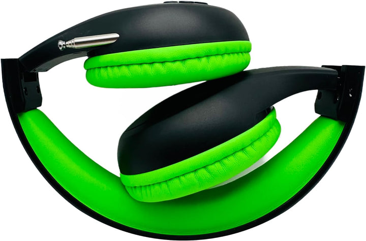 FM Radio Headphones (Black & Lime Green)