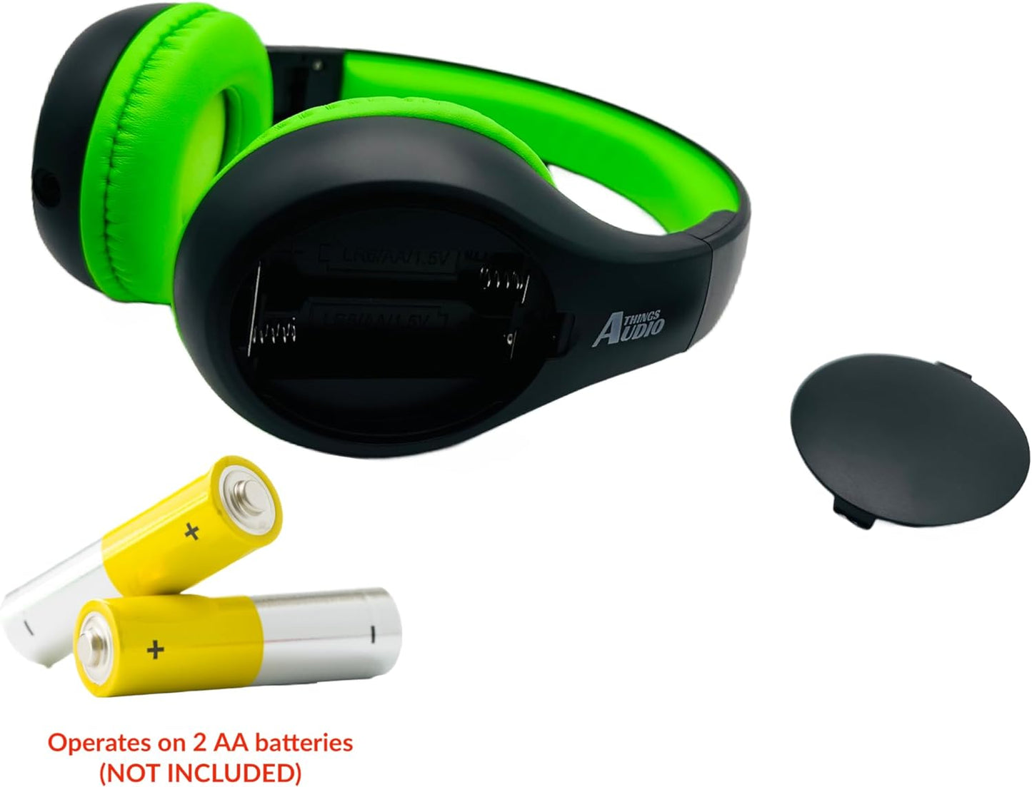 FM Radio Headphones (Black & Lime Green)