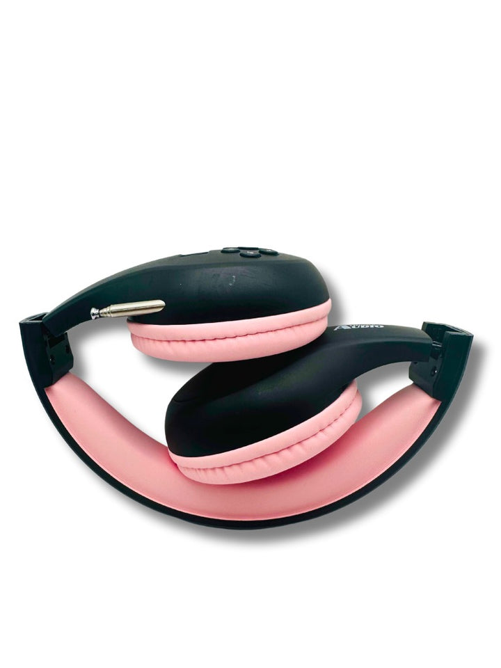 FM Radio Headphones (Black & Pink)