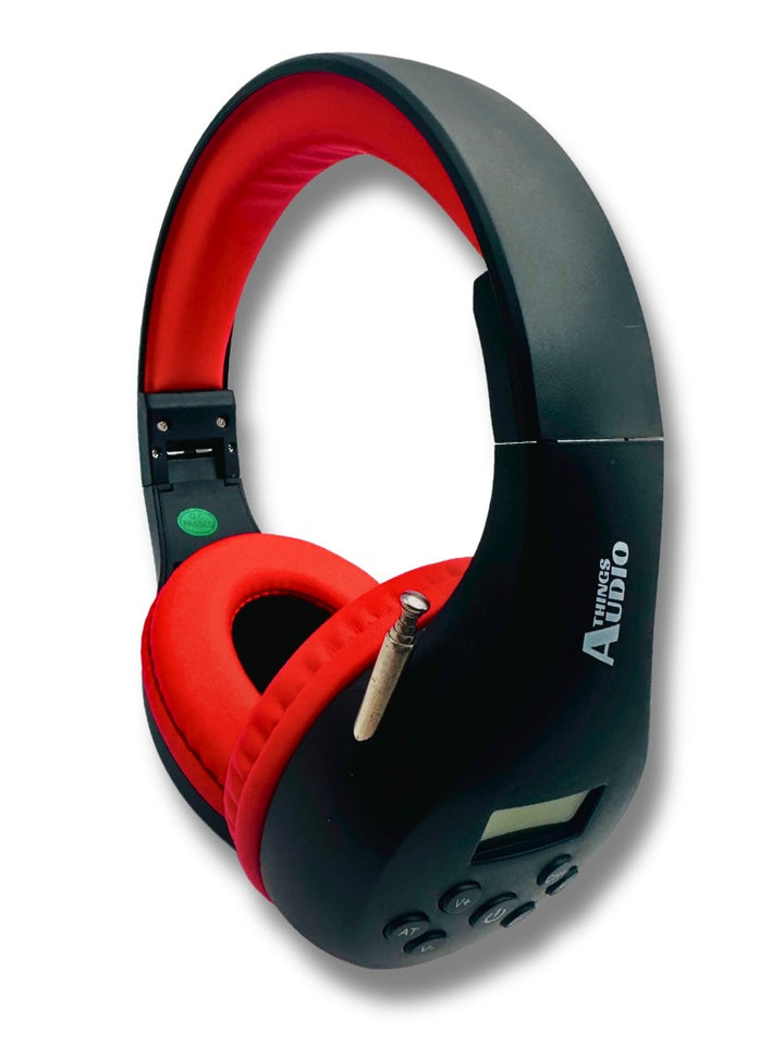 FM Radio Headphones (Black & Red)