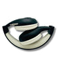 Things Audio black and white over-ear FM radio headphones folded