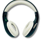 Things Audio black and white over-ear FM radio headphones front view