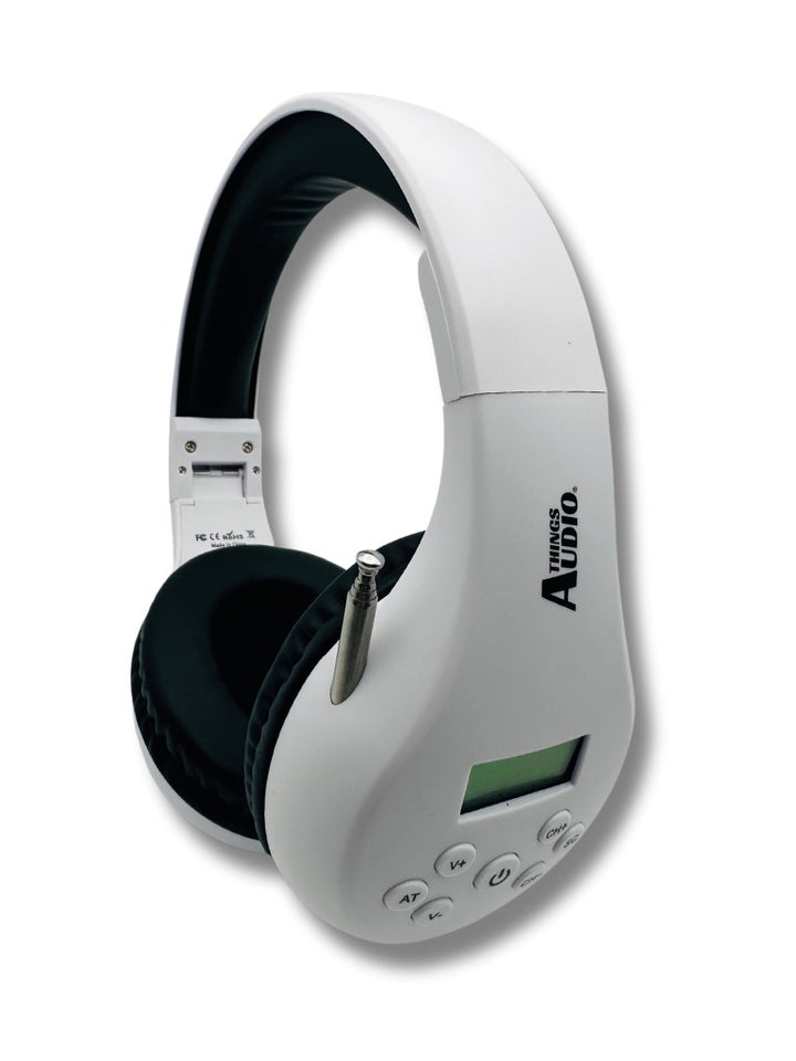 FM Radio Headphones (White & Black)